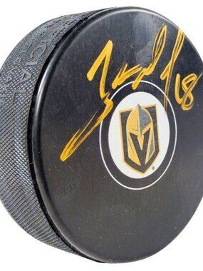 James Neal Signed Vegas Golden Knights Puck Exact Proof COA NHL VGK Hockey Auto